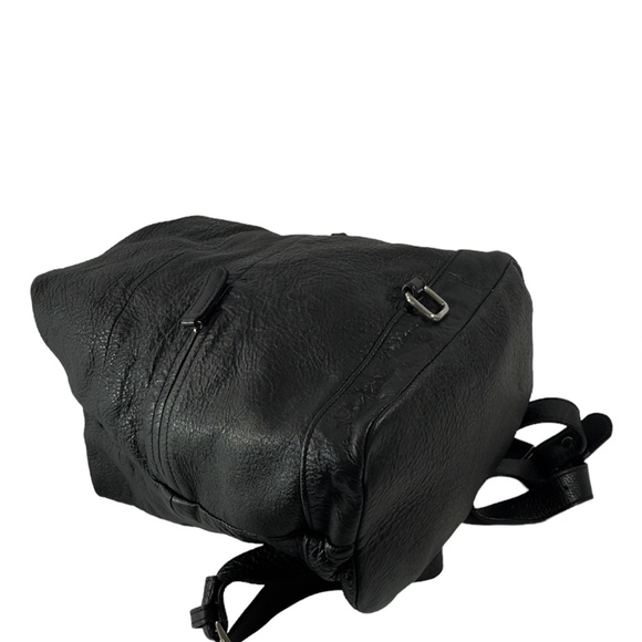 Large vintage ENSOEN Edition black backpack 100% pebbled leather main image 8